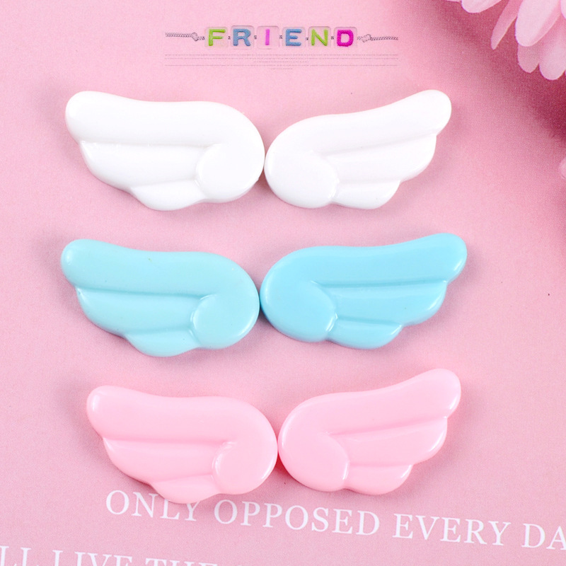 Craft Embellishment - 10個かわいいかわいい天使の羽売春樹脂カボションスクラップブッキング装飾電話デコdiy装飾クラフトスライム充填