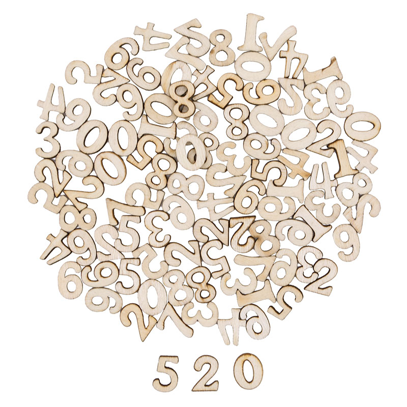 アルファベットと数字の木製のアルファベットと数字,結婚式の装 - Craft Embellishment のレビューと価格