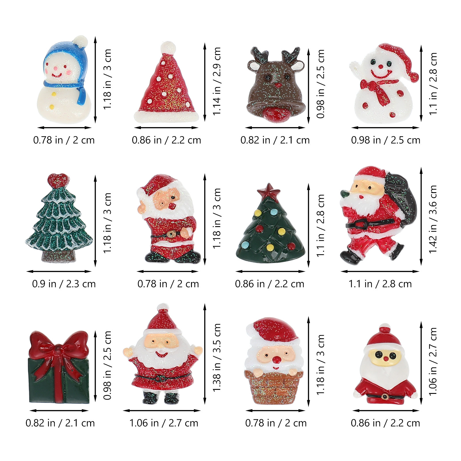 50 個の装飾品クリスマスオーナメント混合クラフト用品装飾品 - Craft Embellishment のレビューと価格
