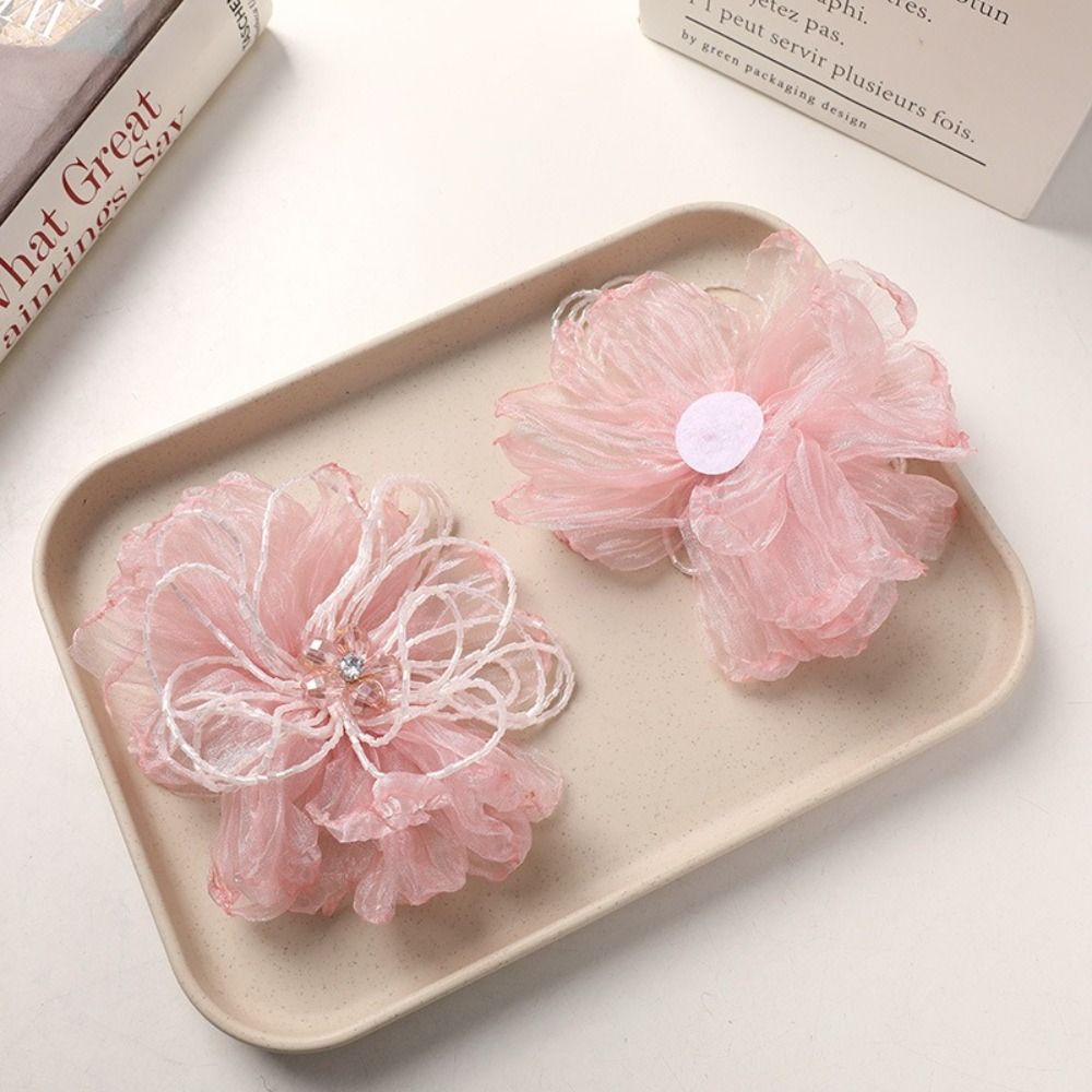 オーガンザ生地の花柄パッチ、クリスタル装飾、ビーズ付き花柄生 - Applique Patch Flower のレビューと価格