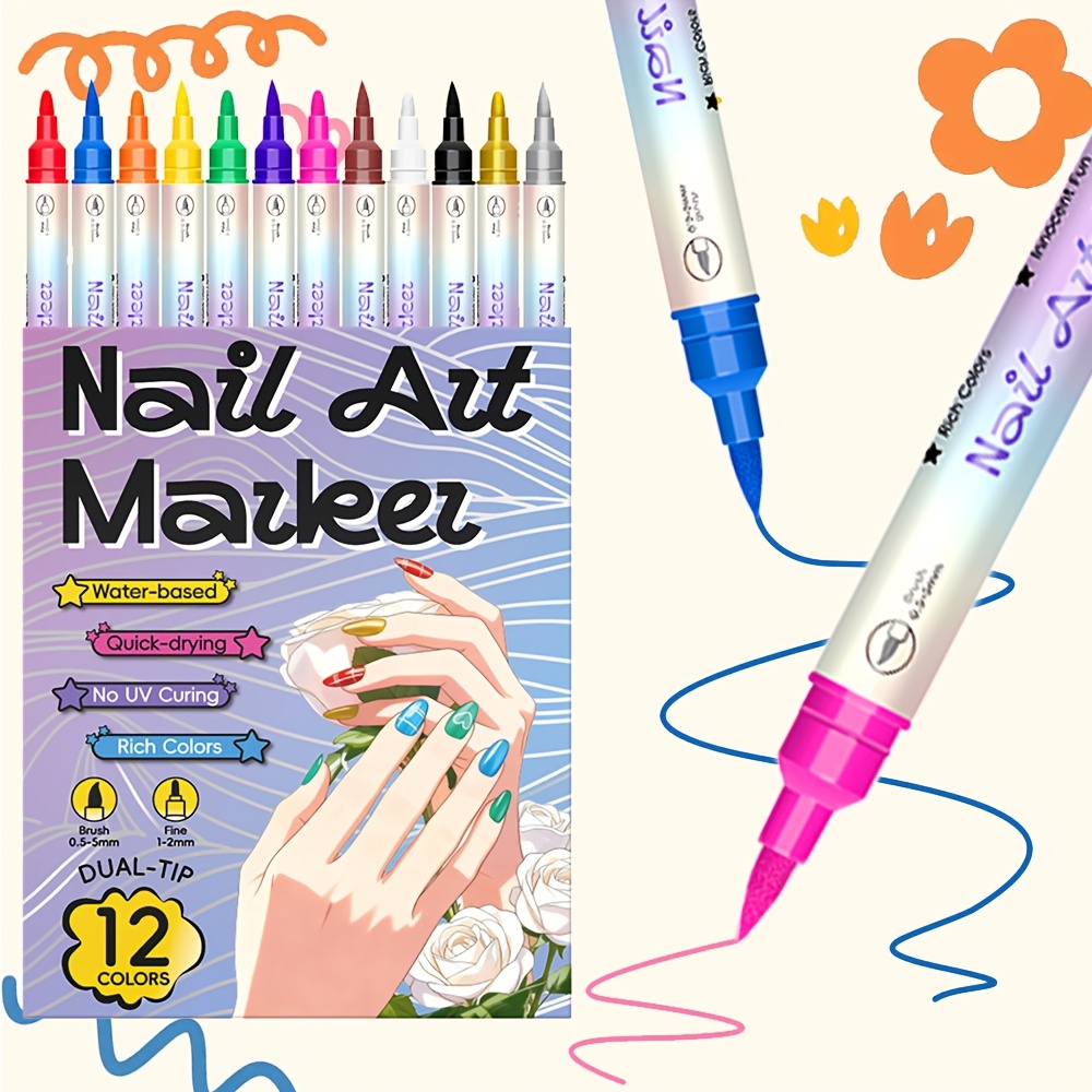 12色ネイルアートペンセット 24種類のステンシル 両端ネイ - Copic Marker Sketch のレビューと価格